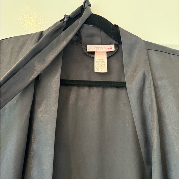 Black Satin Robe - Picture 2 of 2